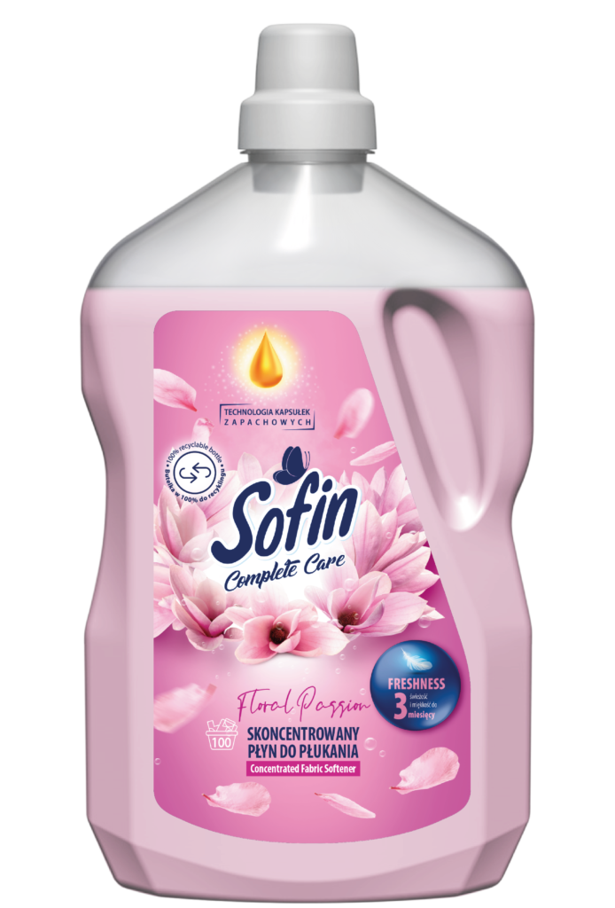 Opakowanie płytu SOFIN COMPLETE CARE&FRESHNESS o zapachu Floral Passion